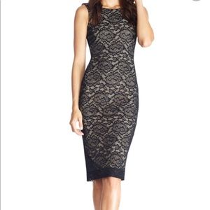 Dress The Population Dress Black Lace Maxi NWT